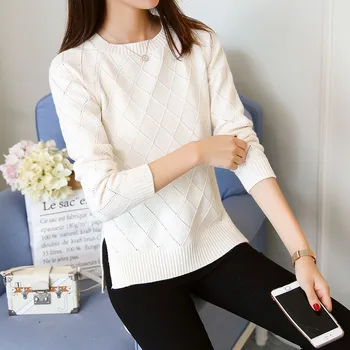 Women Sweaters And Pullovers 2019 Autumn Winter Long Sleeve Casual Elastic Knitted Sweater Female Jumper Pull Femme Tops R938 1