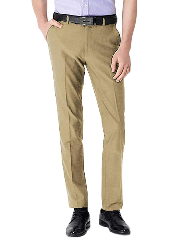 Мужской бордовый костюм отдельный Pants Flat-Front прямые Slim-fit Бизнес прямой мужской брюки одноцветное Брюки индивидуальный заказ