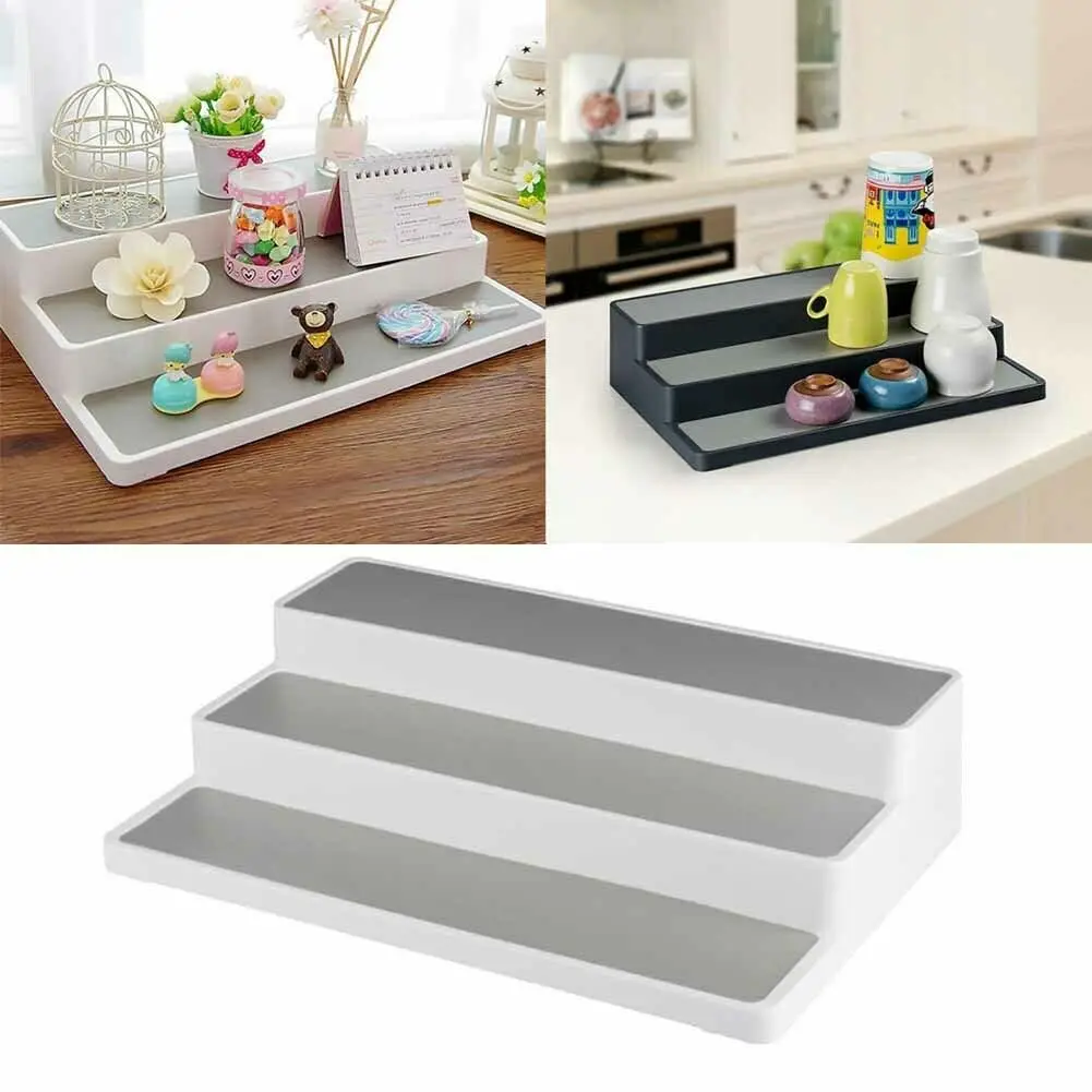 3 яруса кружевных ступенчатый дизайн шкафа Кухня специй банку хранения