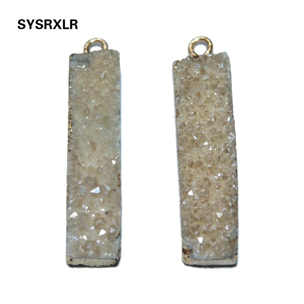 Оптовая продажа уникальный Прямоугольный кулон из натурального драгоценного