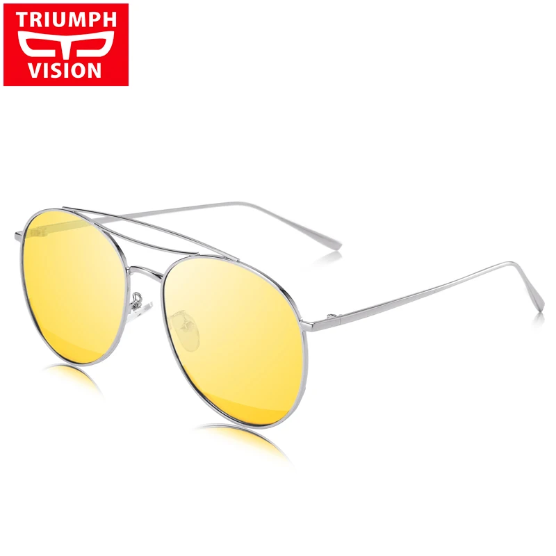 

TRIUMPH VISION Transparent Polarized Sunglasses For Women Pilot Luxury Brand Shades Designer Oculos Sun Glasses For Women