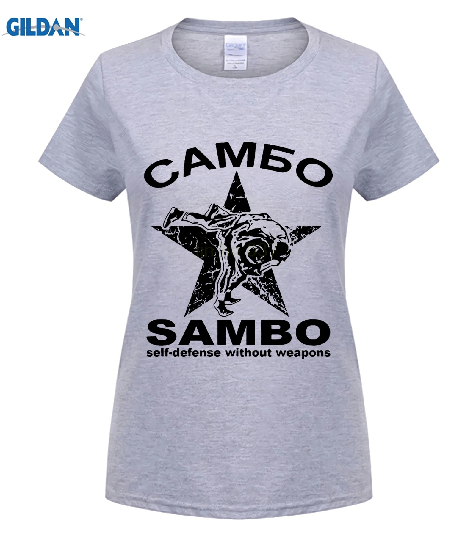 Модная Горячая Распродажа хлопок Sambo CAMBO Самозащита без оружия русский кунг-фу армейский зеленый футболка - Color: women Light grey