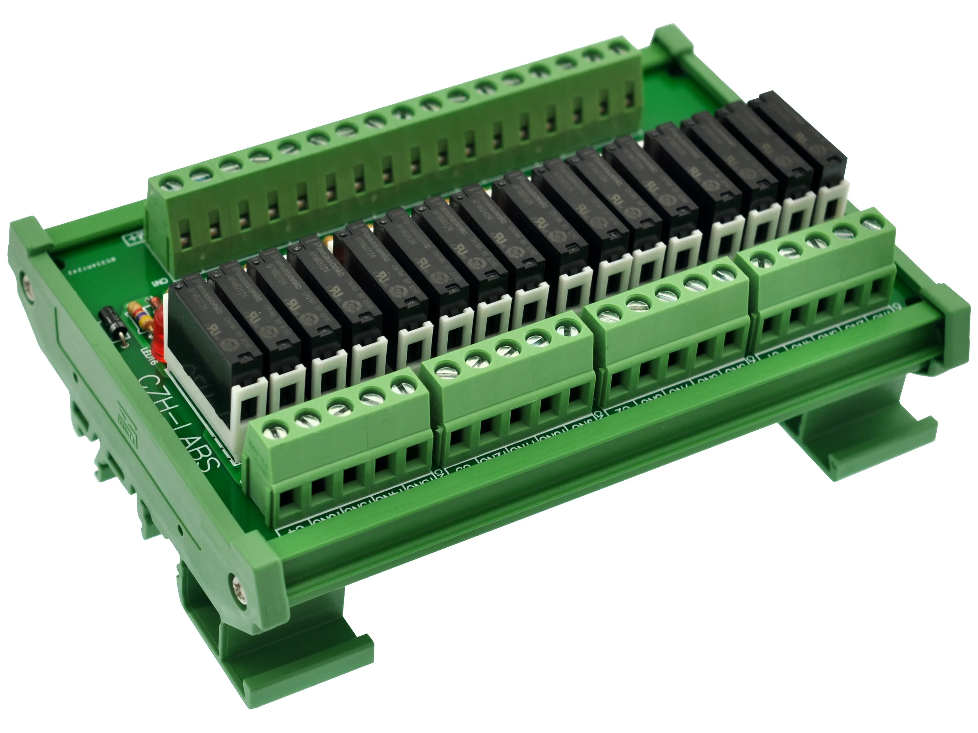 Тонкий DIN рейка крепление DC24V раковина/NPN 16 SPST NO 5A Мощность триггерный релейный