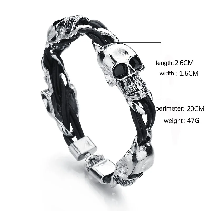 Лидер продаж новый дизайн модные ювелирные изделия сплав цинка Череп