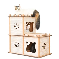 corrugated cat house diy creative large two layer cat climbing frame cat scratch board cat claw toy