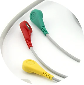 Free Shipping For GE-Mar qutte One-piece ECG cable with 3-leads IEC snap Leadwires | Красота и здоровье