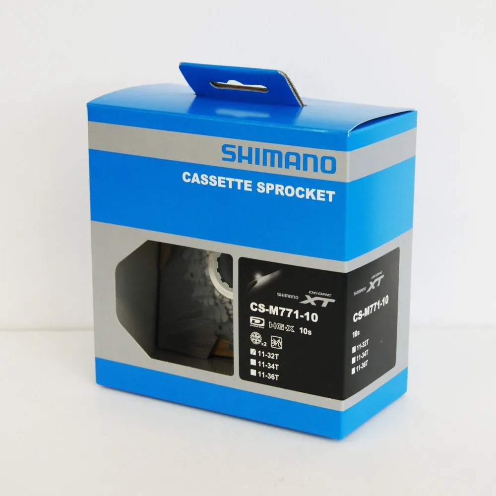 Оригинальные Shimano DEORE XT CS M771 10 кассеты для велосипеда скоростей 11 32 T/11 34 36 T