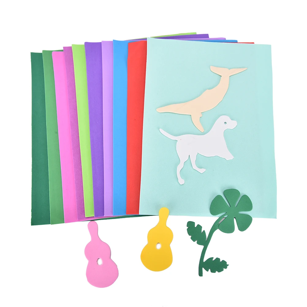 10 шт. DIY обивка на лист детская ручная работа случайный цвет утолщаются A4 губка EVA
