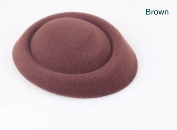 19color 16 см чародейные шляпы DIY millinery аксессуары для волос пиллбокс основа для шляпы с вуалью мини-топ шапки событие свадебные головные уборы - Цвет: Brown