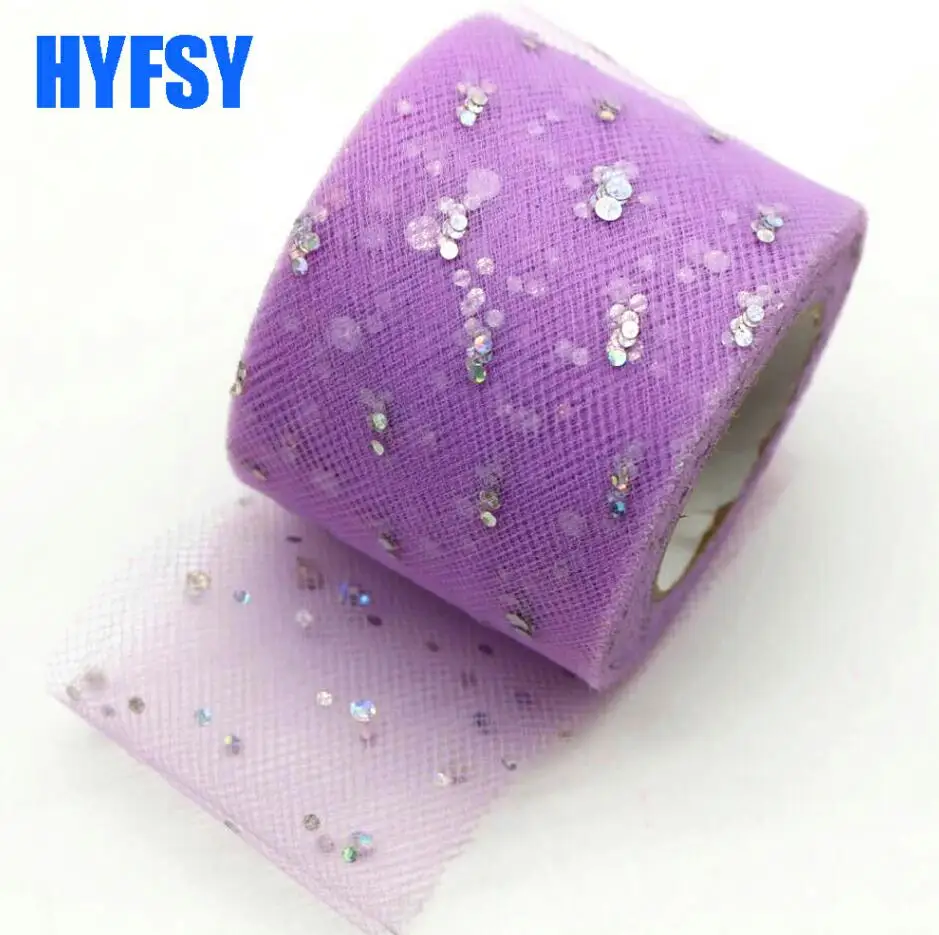 25y/упаковка 5 см тонкий тюль Свадебный бант DIY материал серебряный праздник 50 мм Тюль кукольная юбка подол - Цвет: 24