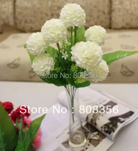 Новые 8 шт. 35 см Длина Моделирование искусственных цветов растения мяч куст