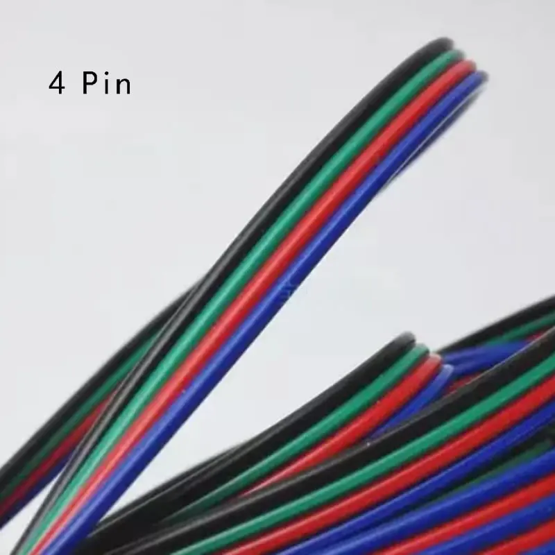 5 м удлинитель 2Pin/4 Pin/5Pin Электрический разъем для 12V 24V 3014 3528 5050 5630 5730 светодиодный