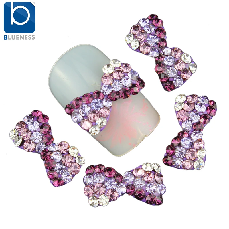 Blueness Фиолетовый Кристалл ногти Стразы дизайн маникюра для ногтей 10 шт./лот