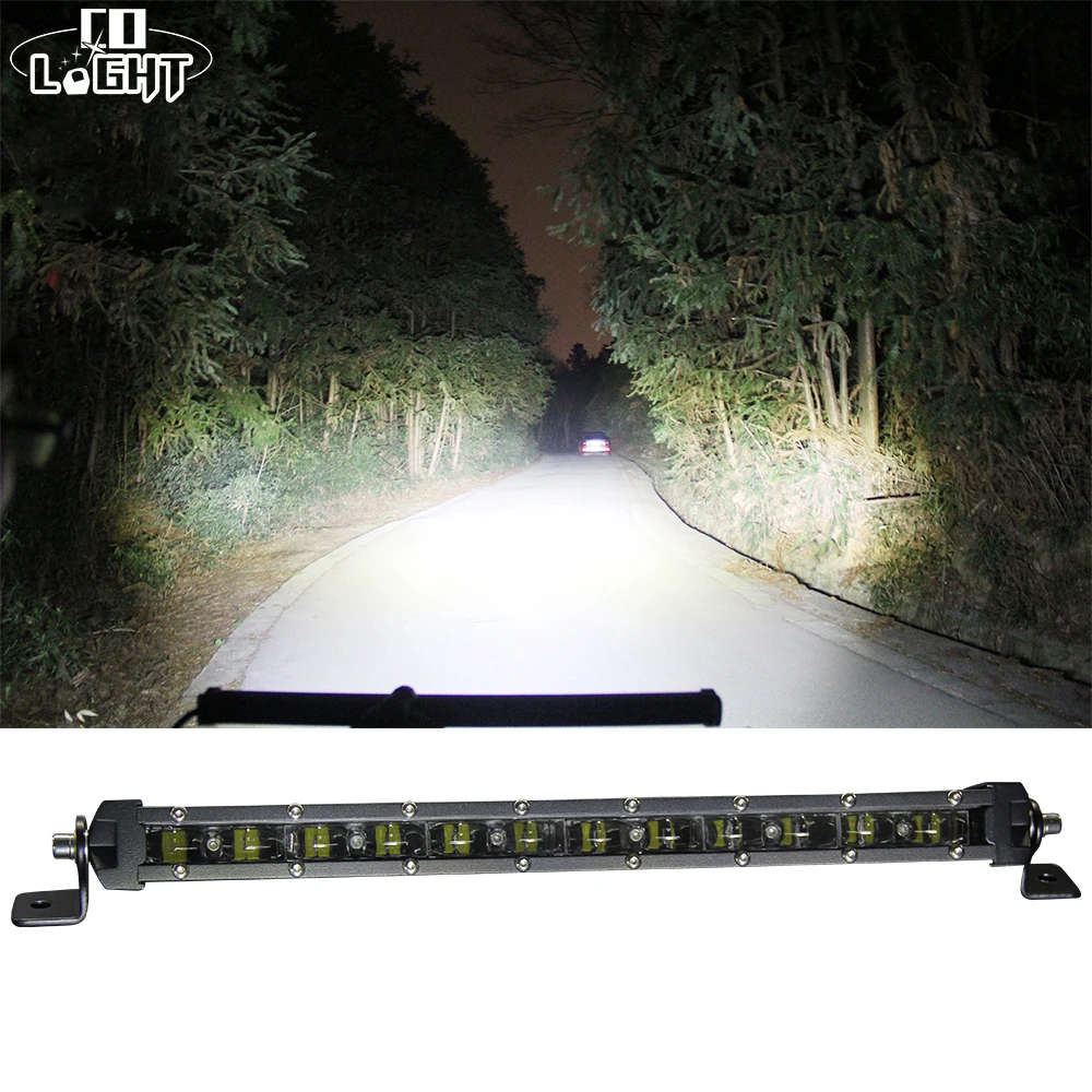 CO светильник 90 Вт 2" Led бар тонкий внедорожный 6D 6000K одиночный рабочий светильник бар комбо для Barra Led Лада Нива 4x4 джип Форд Стайлинг автомобиля