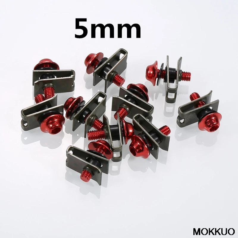 Мотоцикл 6 мм 5 болтов клип орехи болт для Yamaha YZF R1 R3 R6 r15 r25 R125 Fazer 600 FZ6S FZ6N FJ09 FJR