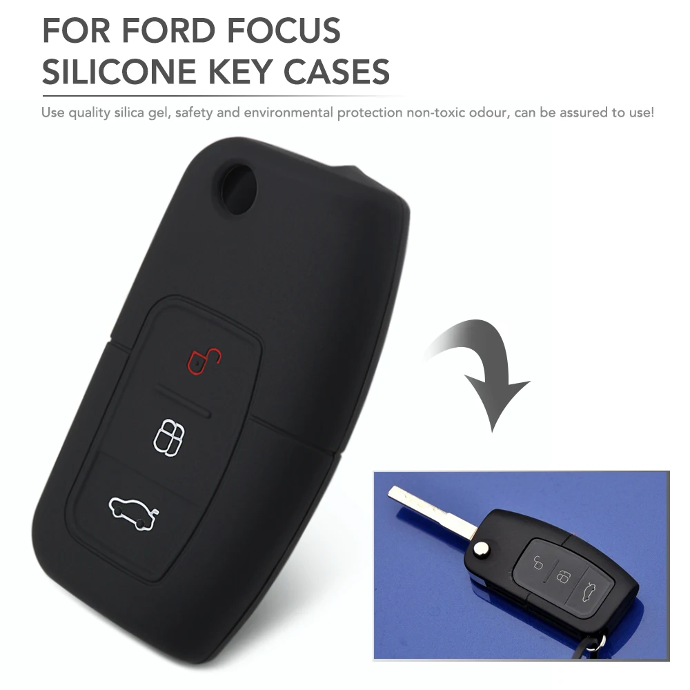 Силиконовый чехол для Ford Fiesta Focus 2 Ecosport Kuga Escape автомобильный раскладной с
