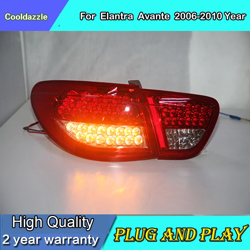 4 шт. автомобильный Стильный чехол для hyundai Elantra светодиодный задний фонарь 2006-2010 года для Elantra задний фонарь Avante задний фонарь