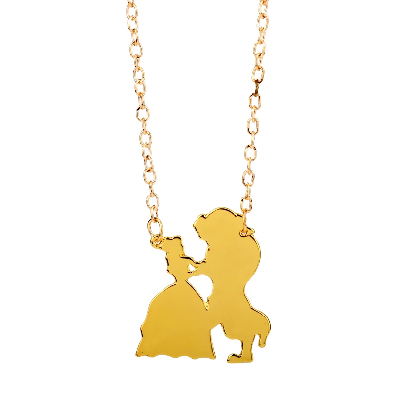 1pcs Fashion Jewelry movie Beauty and the Beast Necklace For Women Gold Color Bella Dancing -30 | Украшения и аксессуары