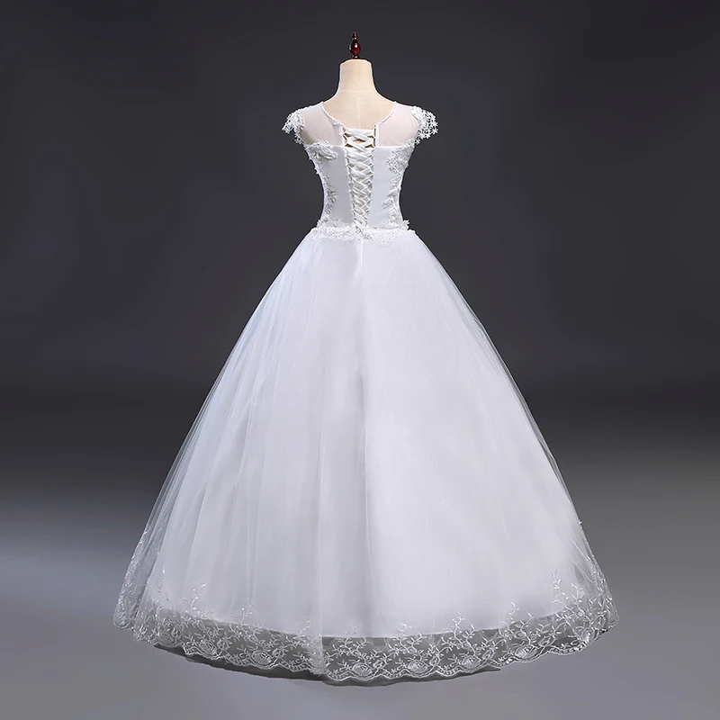 Fansmile недорогое винтажное кружевное свадебное платье размера плюс Robe de Mariage платье принцессы Свадебные платья Vestidos de Novia FSM-039F