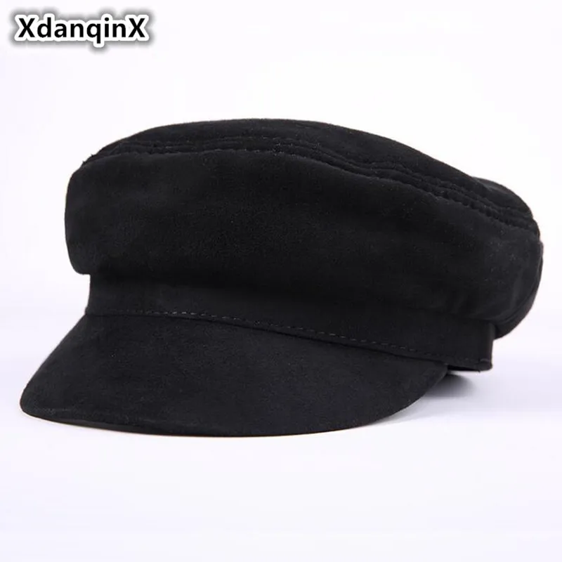 Шапка XdanqinX Мужская двухслойная армейская Кепка из воловьей кожи в стиле милитари