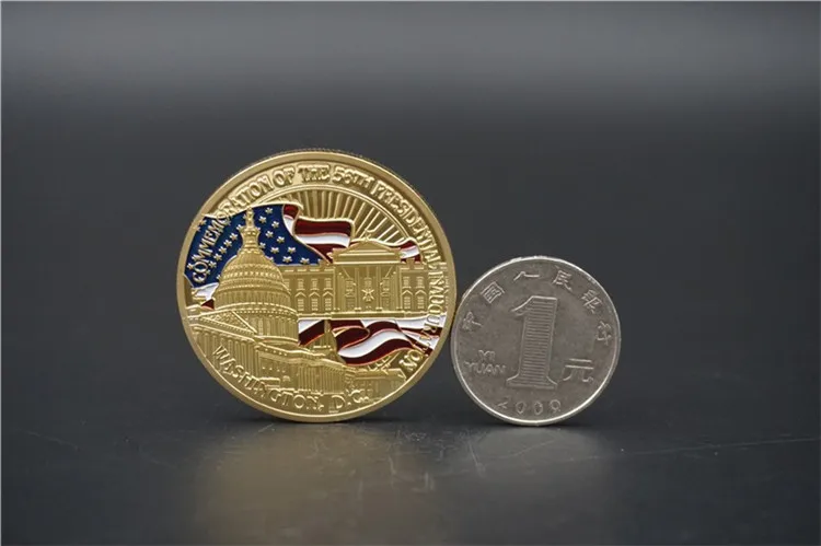 Обамы в белый дом и вашингтон летию сувенир монеты валюты с пластиковой коробке