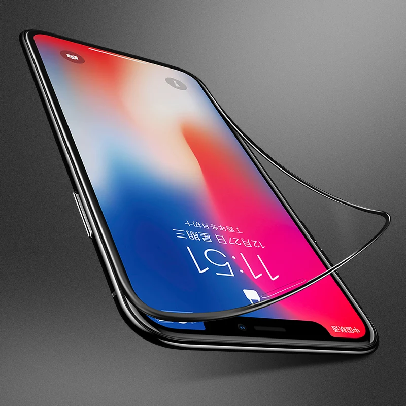 MSVII защита экрана закаленное стекло для iPhone X 10 5D полное покрытие iPhone10 мягкий