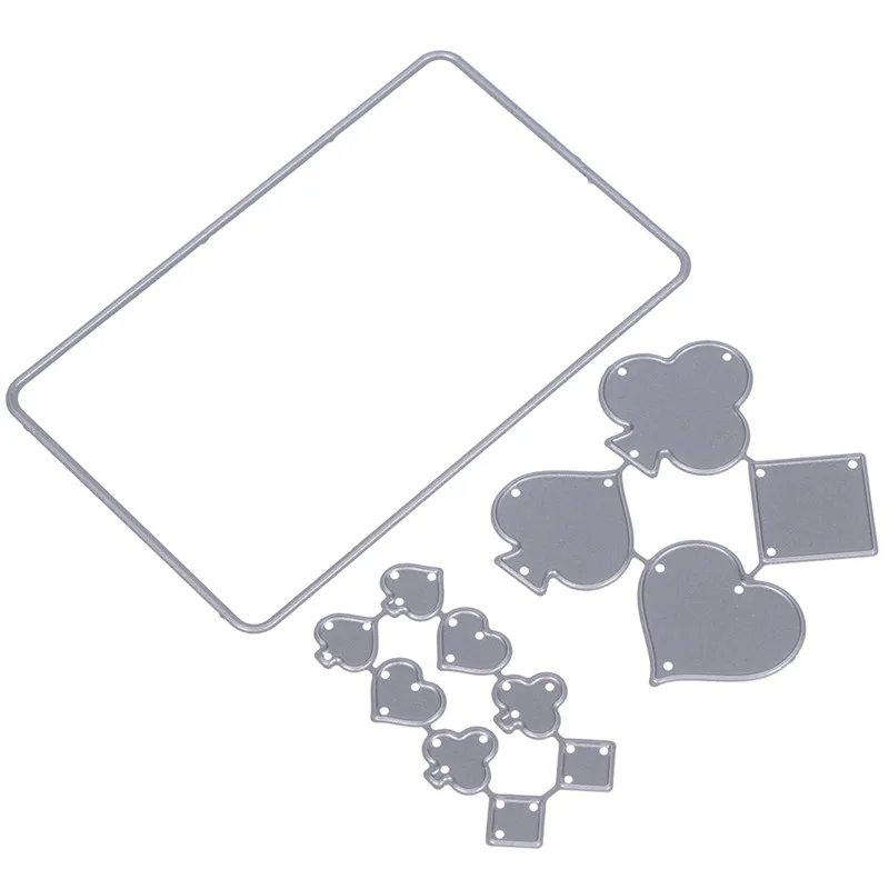 

1PC Poker Card Shape Cutting Dies Metal Scrapbooking Stamping Cutting Dies Wedding Birthday Party Gift Craft