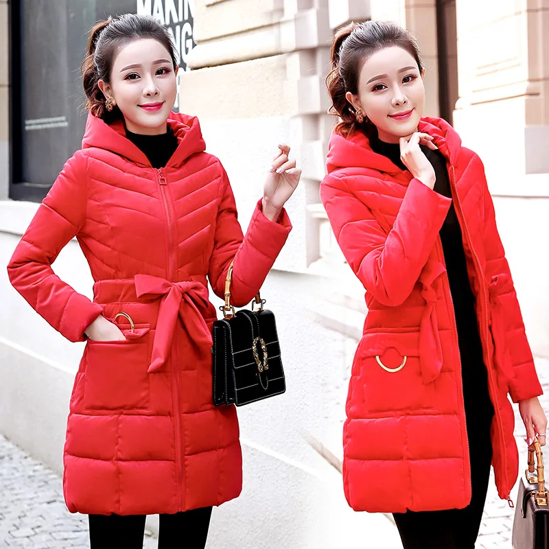Для женщин парка пальто длинные 2019 новое зимнее куртка с капюшоном на хлопковой