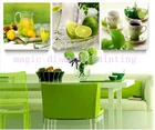 5D алмазная вышивка, зеленая лимонная чашка, икона, фрукты, 5D сделай сам, волшебный алмаз, полная смола, мозаичная алмазная живопись, Триптих, искусство