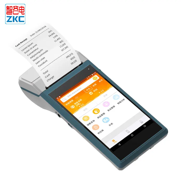 ZKC5502 ручной мобильный pos-терминал на базе Android 4G с поддержкой NFC и принтера Loyverse pos