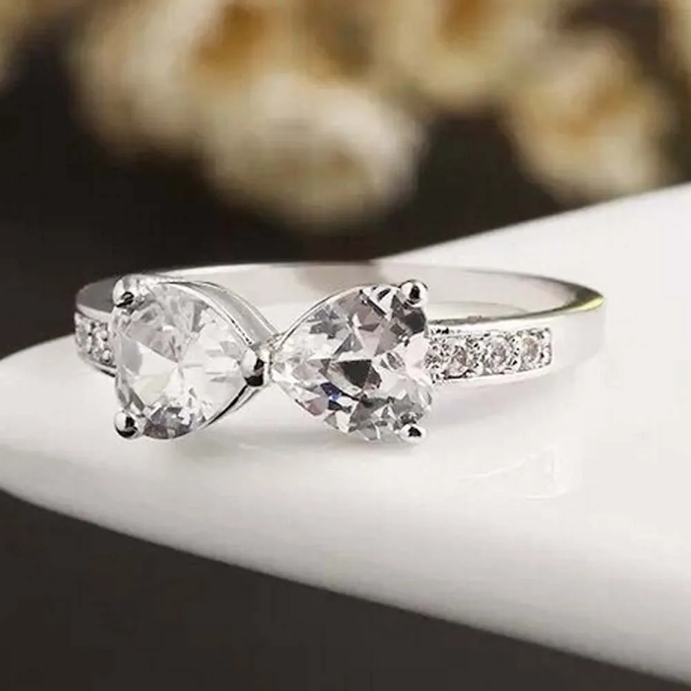 Обручальное кольцо с фианитами в форме сердца|jewelry rings|engagement rings for womenengagement ring |