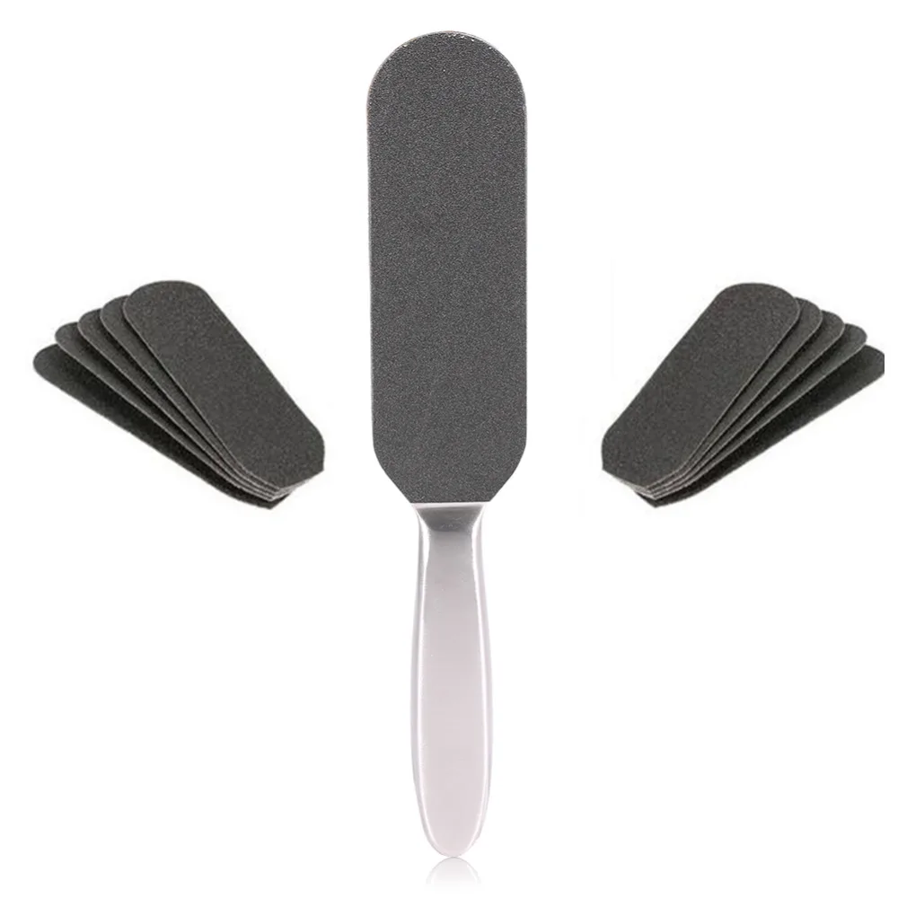 Двусторонняя пилка для ног и педикюра наждачная бумага 10 шт. фиксатор пяток