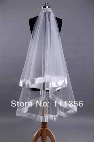 Двухслойная Фата для невесты с лентой и рамкой|layers of the heart|accessories streetlayer 4 |