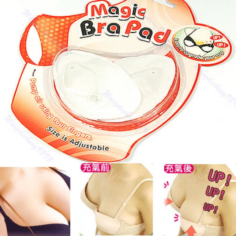 

Стирающиеся накладки для груди Бюстгалтер с надувными чашками хлопок Magic Pads-Y107 пуш-ап, 1 пара