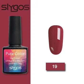 19 SLYGOS Гель-лак набор УФ Vernis полуперманентный праймер верхнее покрытие 10 мл полигель лак для ногтей маникюрный гель лак для ногтей - Цвет: 19