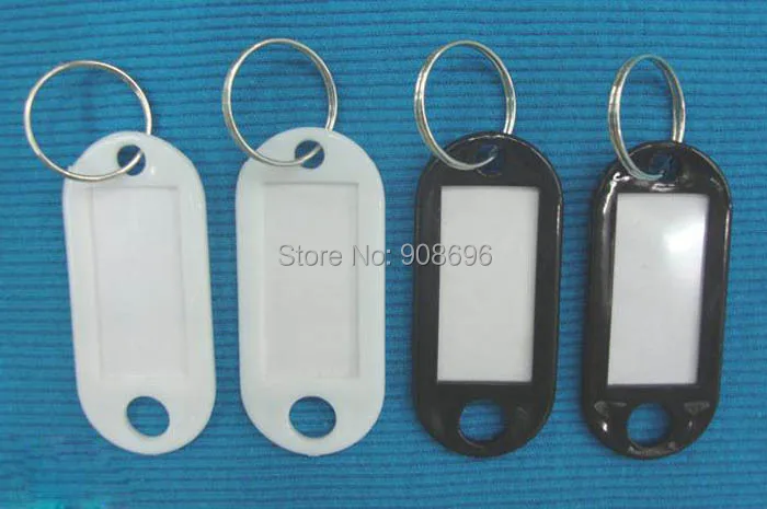 100 шт. Пластик кольцо для ключей идентификационные метки визитной карточки
