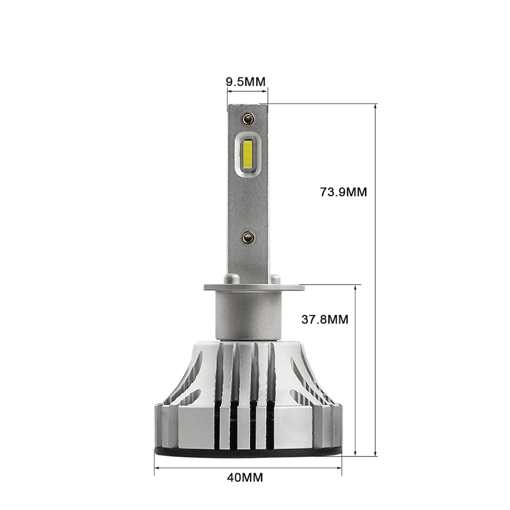 1 комплект H4 F2 Автомобильный светодиодный фар HB2 9003 H1 H7 H8 H9 H11 9005 9006 HB3/4 9012 HIR2 72 W фары для 12000LM 6000 K белый цвет, вид спереди Противотуманные огни лампы