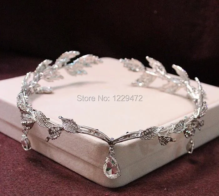 Хрустальные свадебные аксессуары для волос TREAZY Стразы свадебная тиара в форме