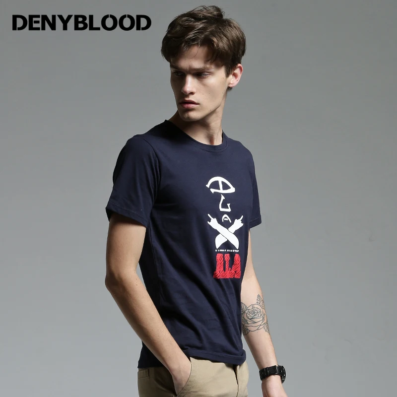 Мужская хлопковая футболка с коротким рукавом и круглым вырезом | одежда