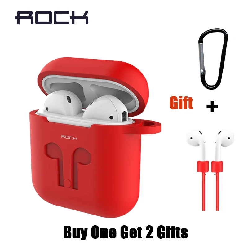 Силиконовый мягкий чехол для наушников ROCK для Apple Airpods, беспроводные Bluetooth наушники, защитный чехол для наушников Air Pods, чехол