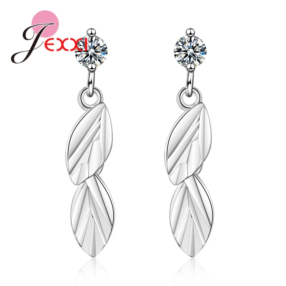 

Лучшие продажи, простые Стильные серьги, Женские Ювелирные изделия из стерлингового серебра 925 пробы с листьями, яркие динамические аксессу...