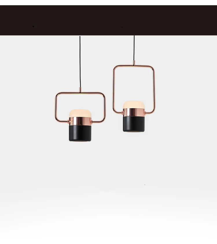 Postmodern metal plating rose gold champagne black white living room bedroom restaurant long simple chandelier led fixtur | Освещение