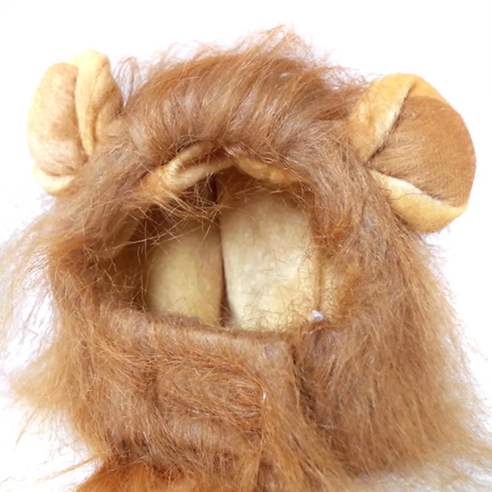 Осень-зима Забавный милый костюм для питомца парик с львиной гривой собаки кошки