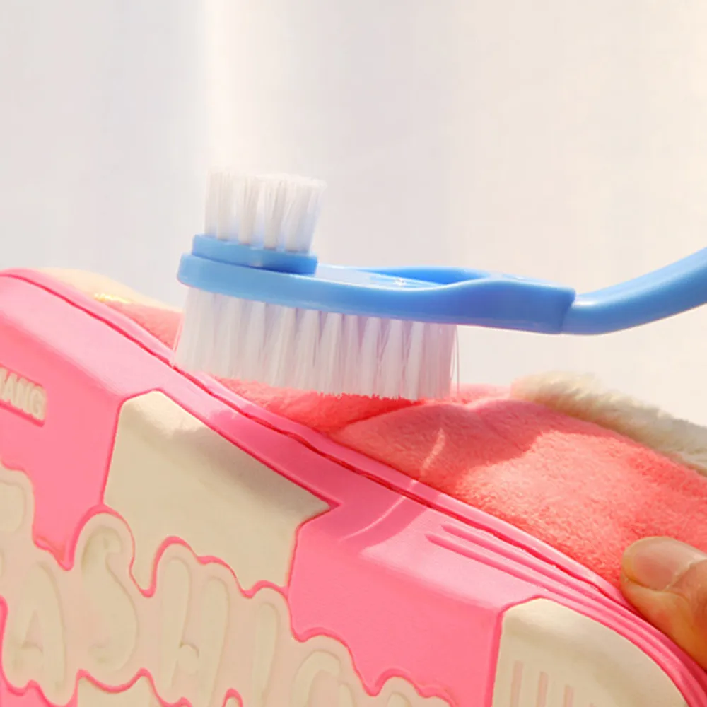 Двойная головка длинная пластиковая ручка обувь щетка для мытья чистка