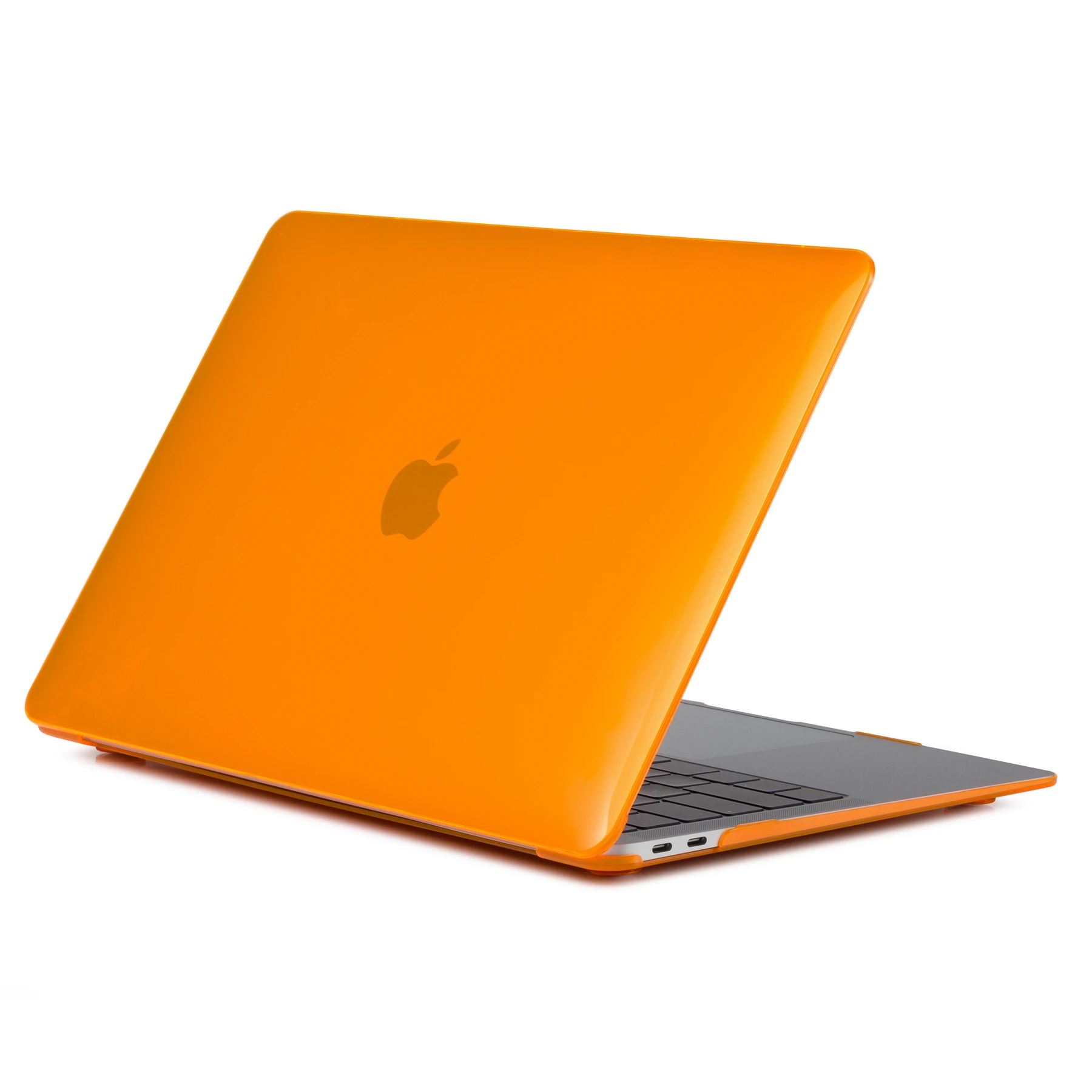 Crystal Orange Кристально матовый чехол для ноутбука Macbook Air 11 13 retina 12 Pro 15 для Mac book New Air 13 A1932 чехол+ чехол для клавиатуры - Цвет: Crystal Orange