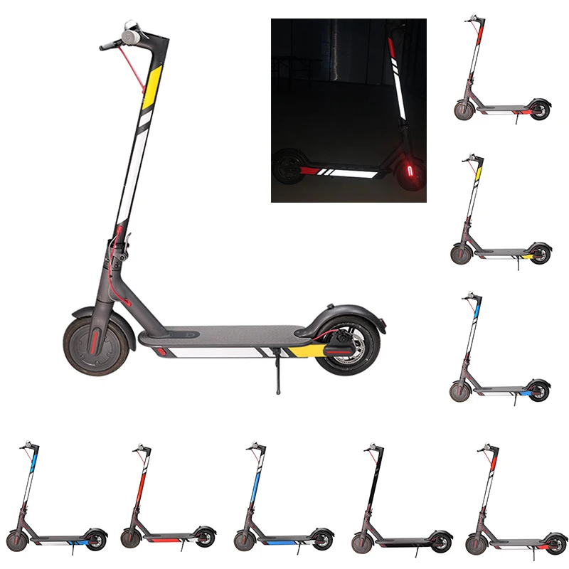 Decoration For Xiaomi Mijia Styling Reflective Sticker Set M365 M187 Electric Scooter Baseboard PVC Accessories