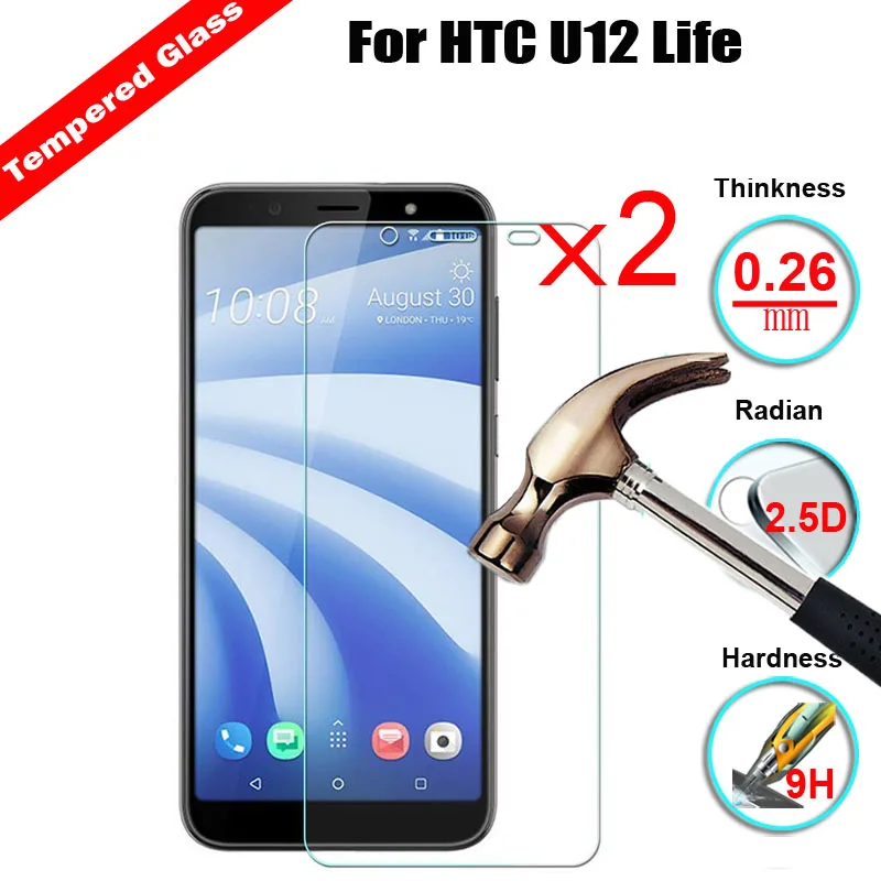 Настоящее закаленное стекло для защиты экрана от царапин пленка HTC U12 Life & Plus