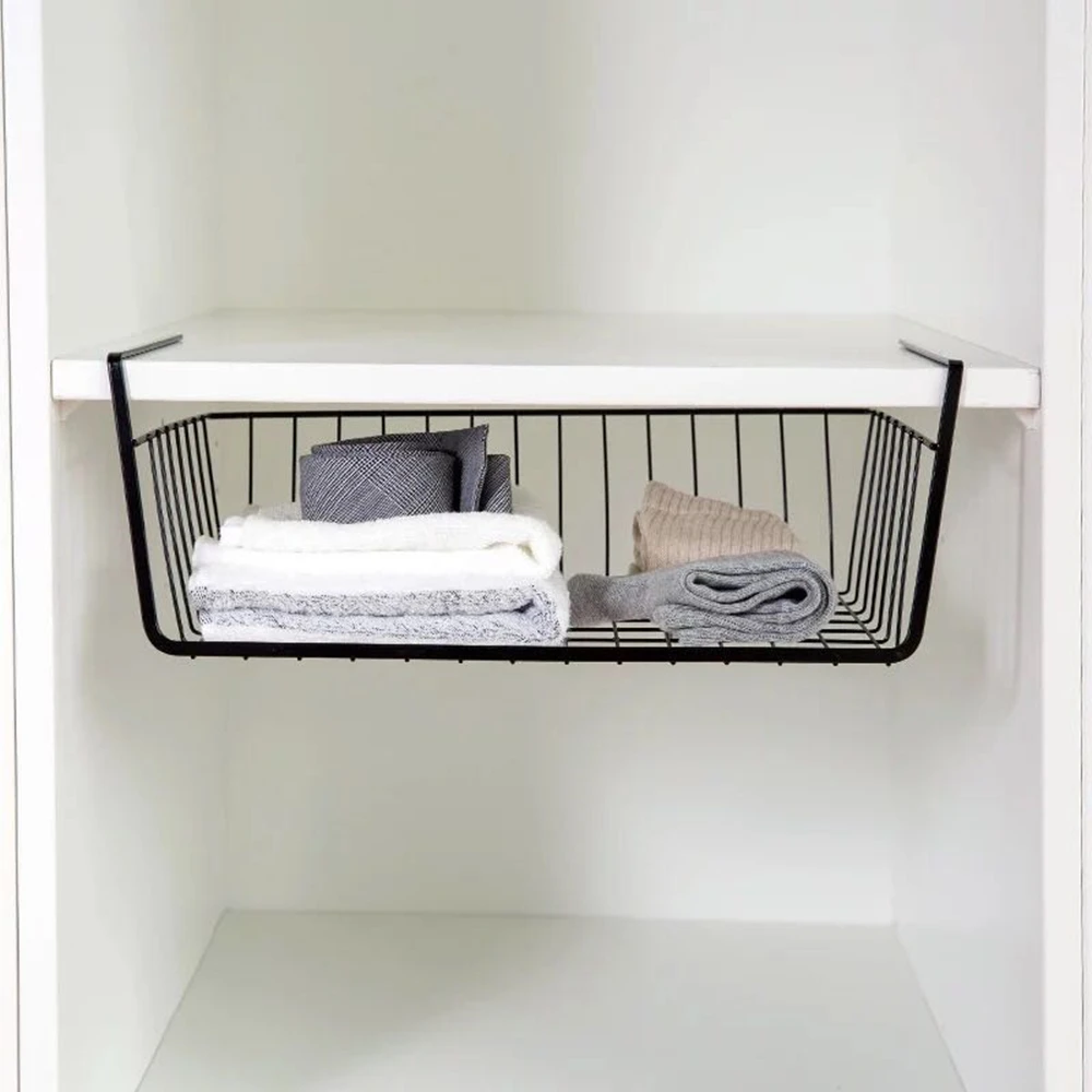 Home Rack Hanging Holder Organizer Bathroom Kitchen Cabinet Cupboard Hanger Cabinet Wash Cloth Hook Shelf Storage