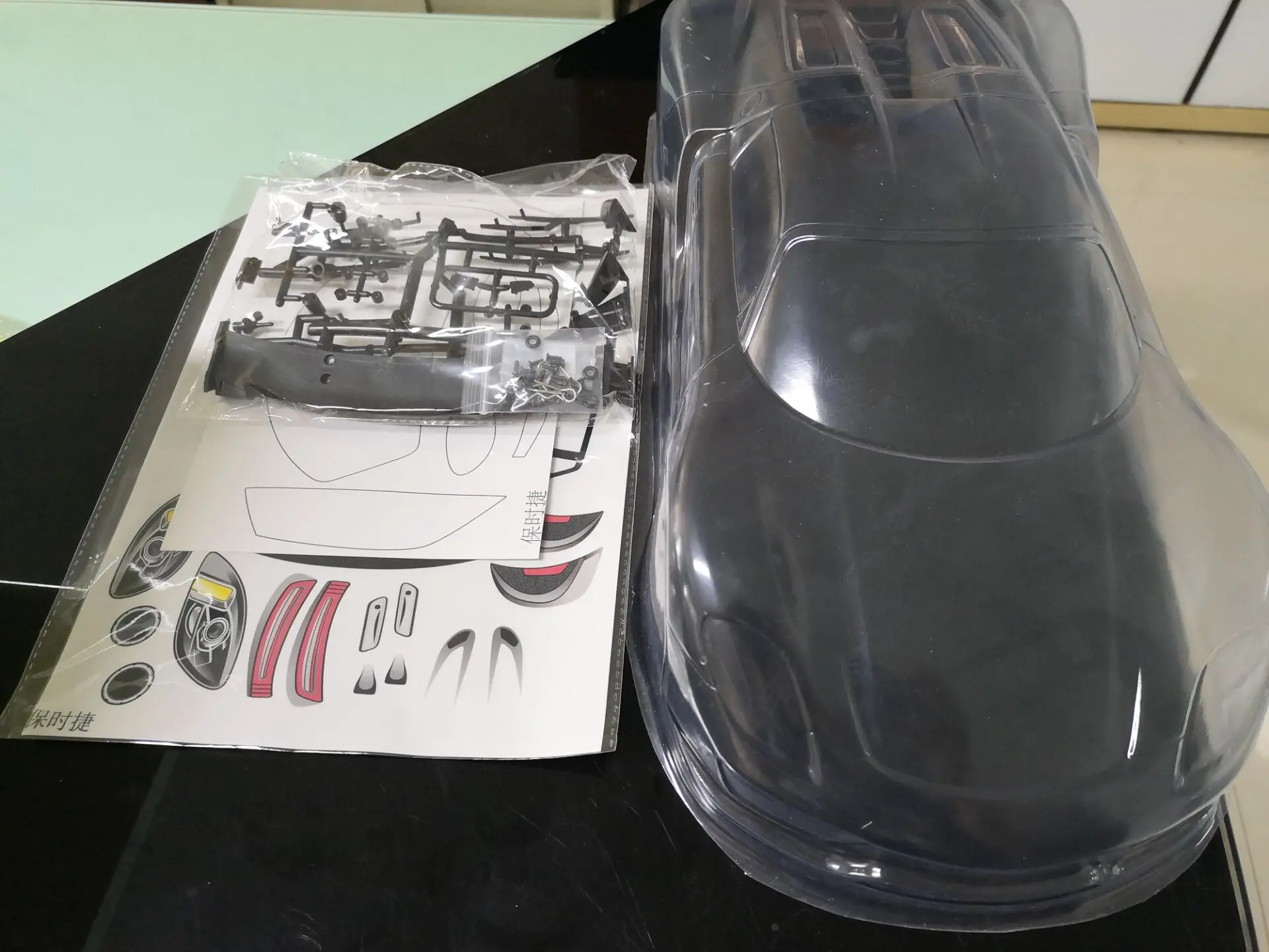 1/10 на дороге дрифт автомобиля прозрачный корпус с наклейкой для PPorsche 911 991 Carrera 4