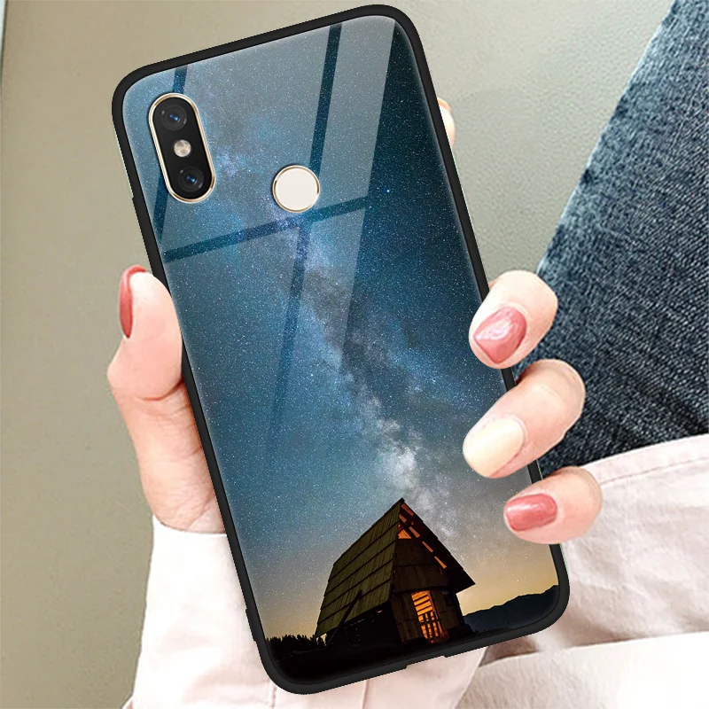 Чехол для Xiaomi Redmi Note S2 5 6 iPad Pro 5 Plus 7 mi A2 mi x 2 2S Max3 5 5S на возраст 6, 8X8 SE Lite 9 исследовать звездное небо закаленное Стекло чехол